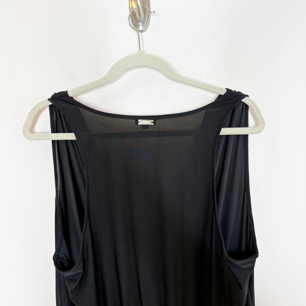 Miari Zoe Tank Cowl Neck Sleeveless Dress Black XL Dance Ballroom - Picture 8 of 10